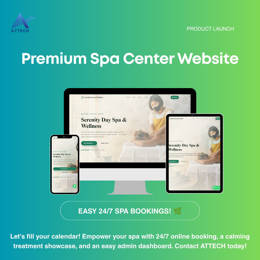 Premium Spa Website with Online Appointment Booking System